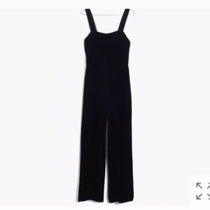 Madewell velvet jumpsuit
